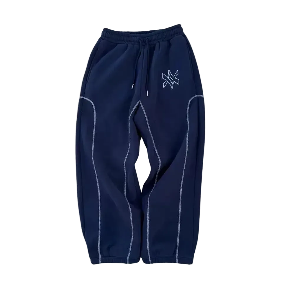 Navy Contrast Stitch Set
