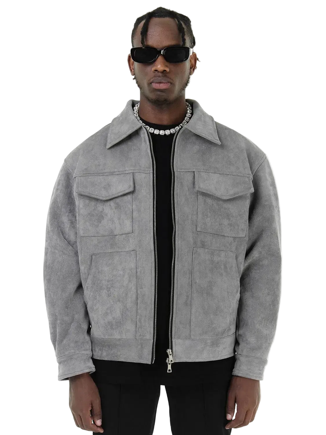 Suede Zip Jacket