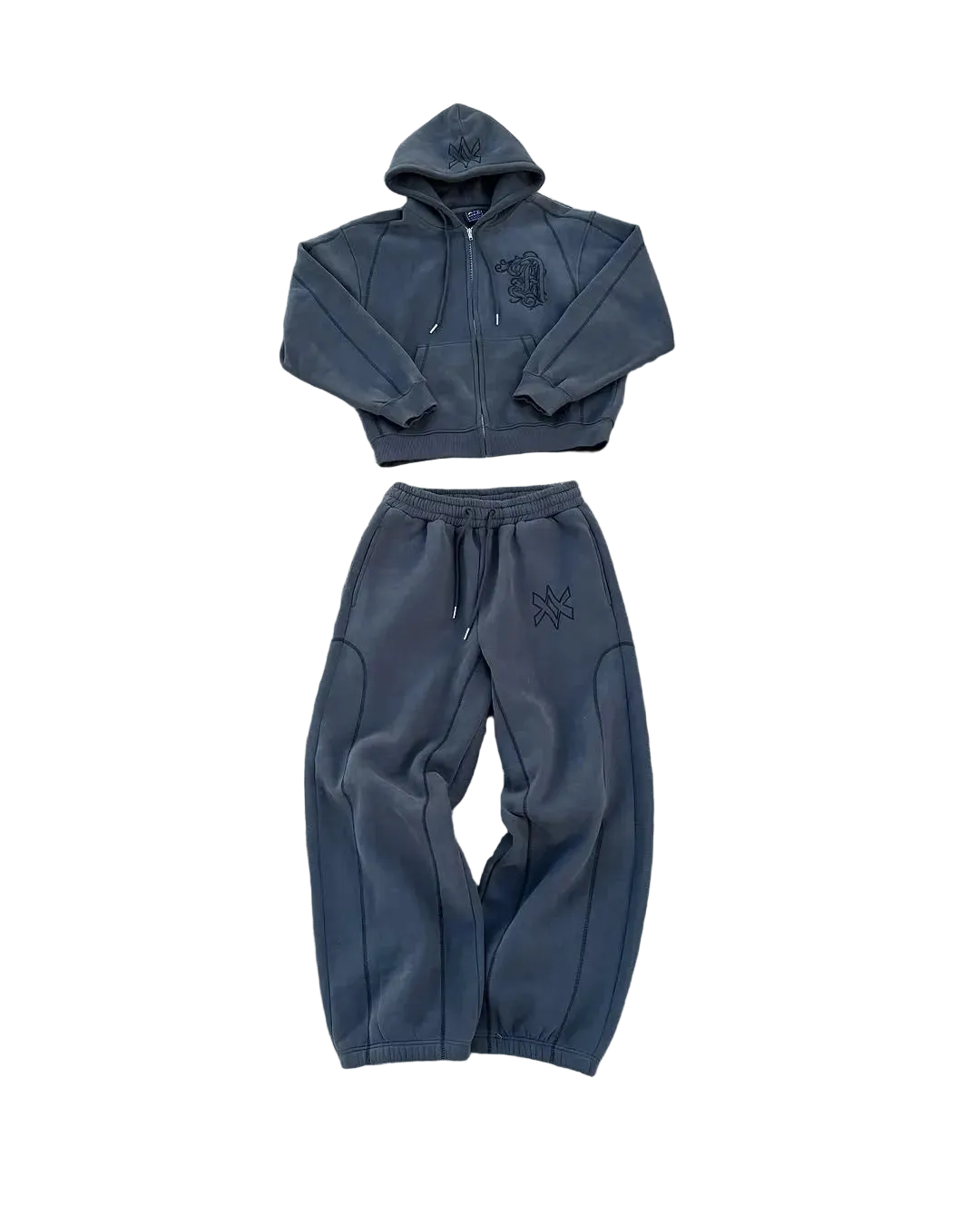 Navy Contrast Stitch Set