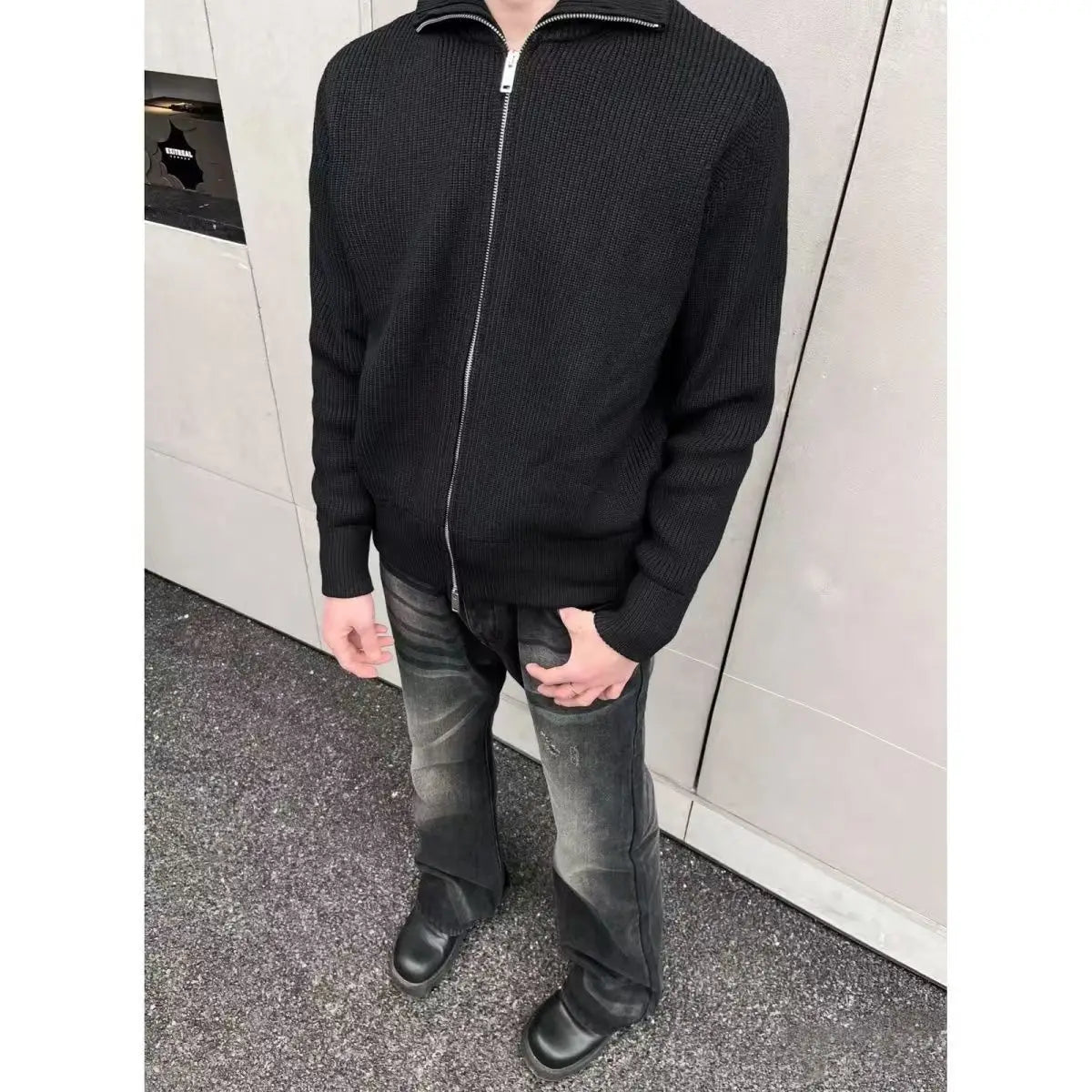 Zip Knit Cardigan 